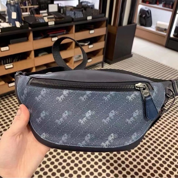 coach warren mini belt bag with horse and carriage